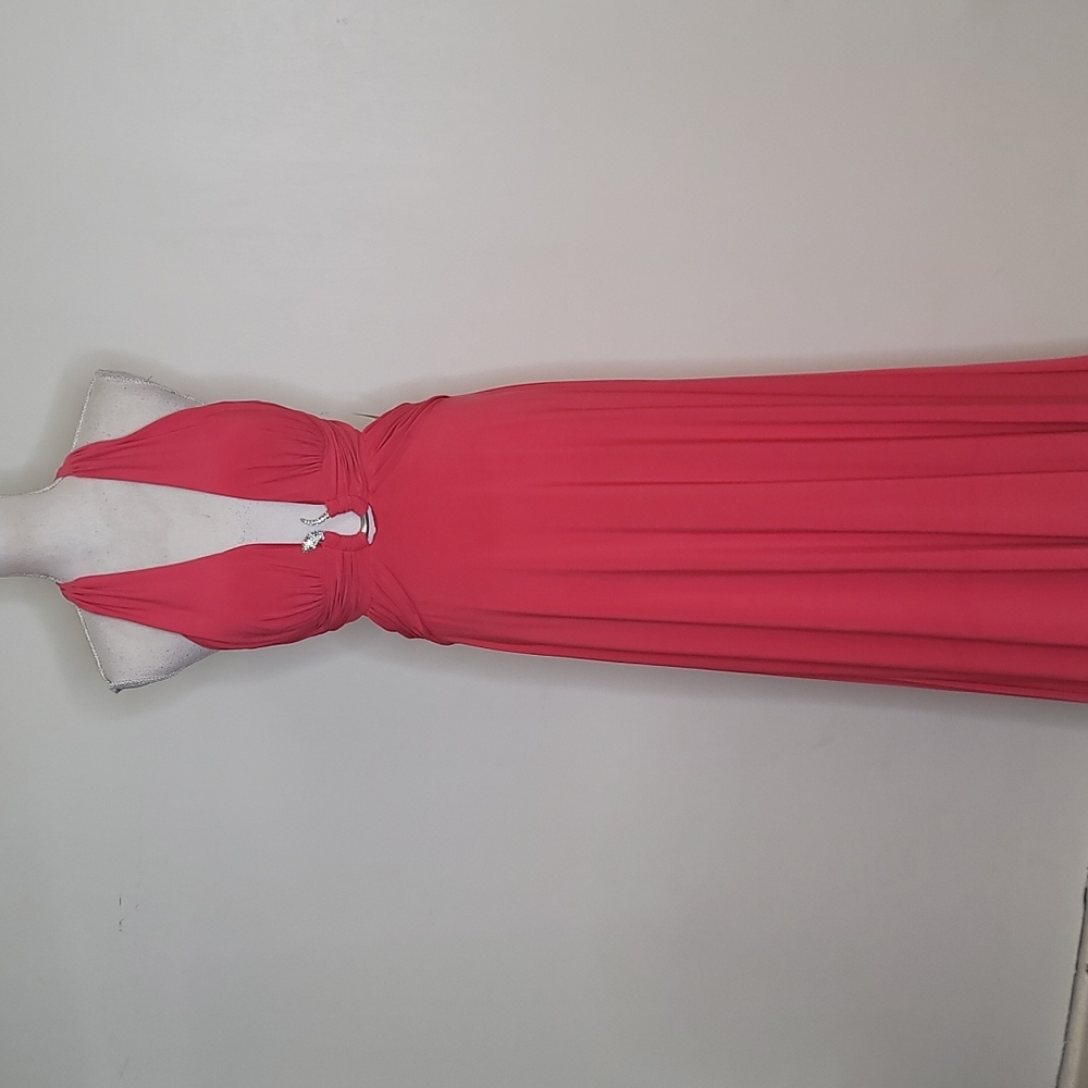 NWT Night Way Collection Long Gown With Rhinestone Snake Embellishment.